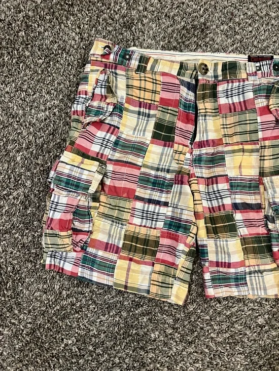 Daniel Cremieux Multicolor Madras Patchwork Cargo Shorts Beach Vacation Travel - Picture 2 of 6
